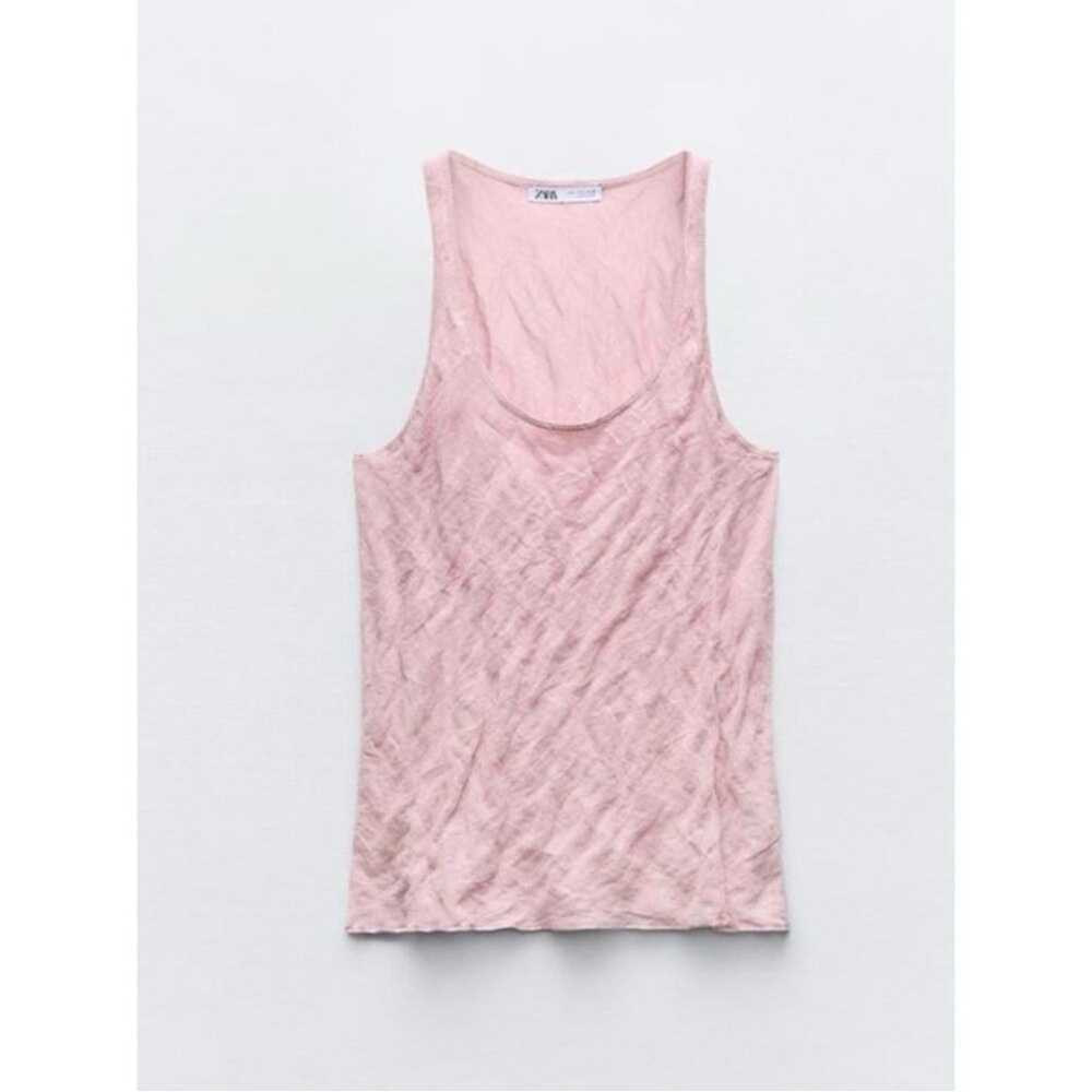 ZARA WRINKLE LOOK FINE KNIT TOP - Picture 3 of 14